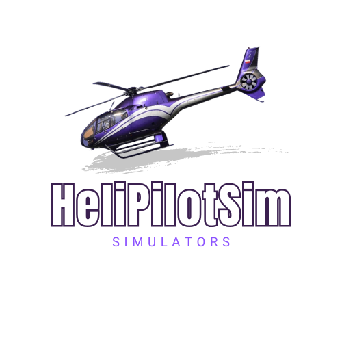 logo of the HeliPilotSim company with helicopter simulators